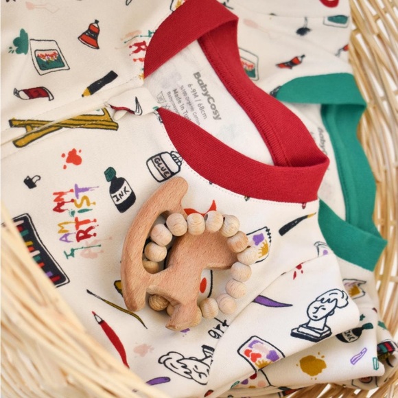 Get Cozy with Organic Colorful Rompers - Perfect for Sleeping or Strolling! - Picture 9 of 9